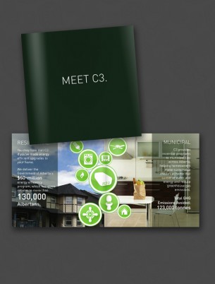 C3's promotional brochure highlighting programs and initiatives. Concept and design.