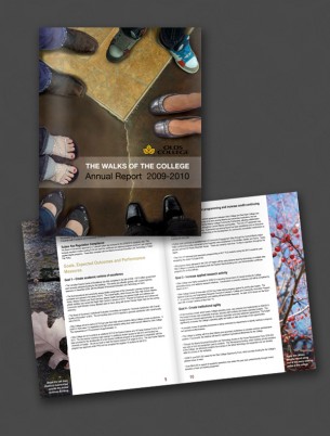 Designed annual report for Olds College, highlighting a walk around the campus and all the interesting things you discover. Concept, design and photography.